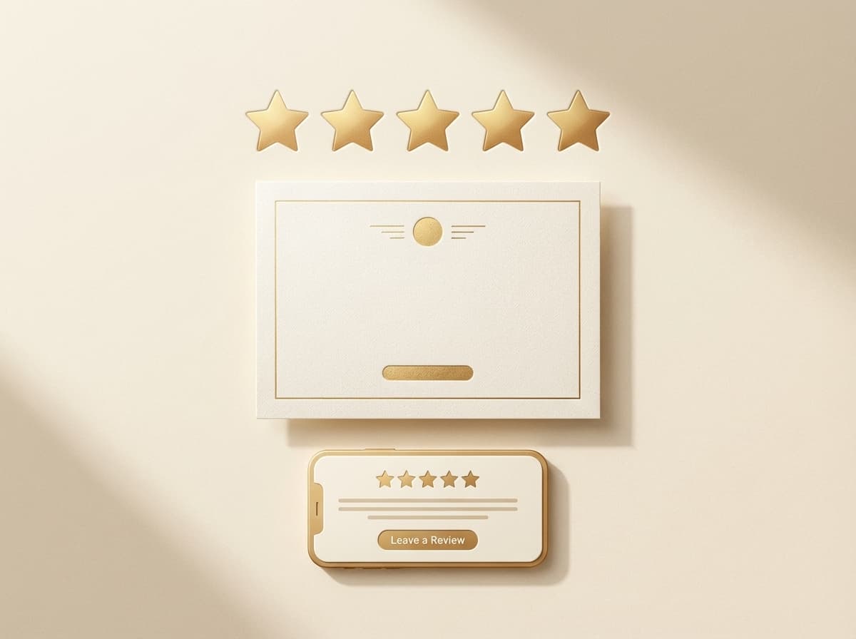 Illustration showing the ReviewPing customer thank-you page